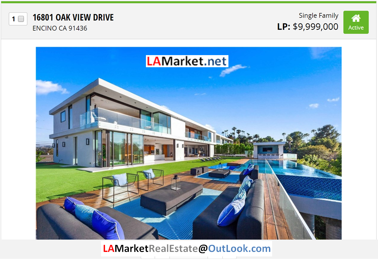 16801 OAK VIEW DRIVE ENCINO CA 91436 Selected by Ehsan Torabi Los Angeles Real Estate Advisor, Broker and The Real Estate Analyst for Los Angeles Homes