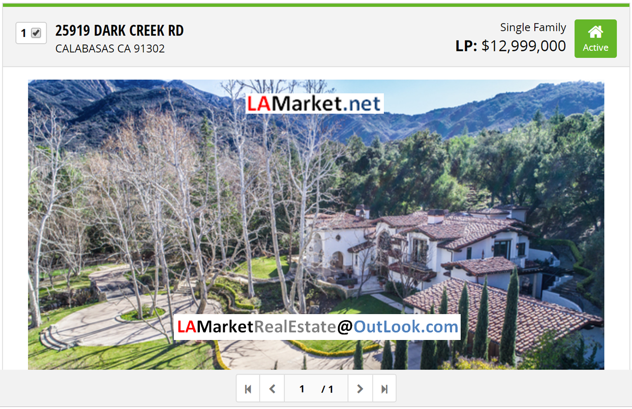 25919 DARK CREEK RD CALABASAS, Ca. 91302 Selected by Ehsan Torabi Los Angeles Real Estate Broker and The Real Estate Analyst for Los Angeles Homes