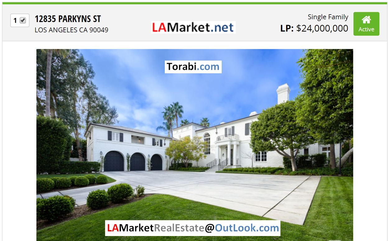 12835 PARKYNS ST LOS ANGELES CA 90049 Listed by Ehsan Torabi Los Angeles Real Estate Broker and The Real Estate Analyst for Los Angeles Homes #losangeles