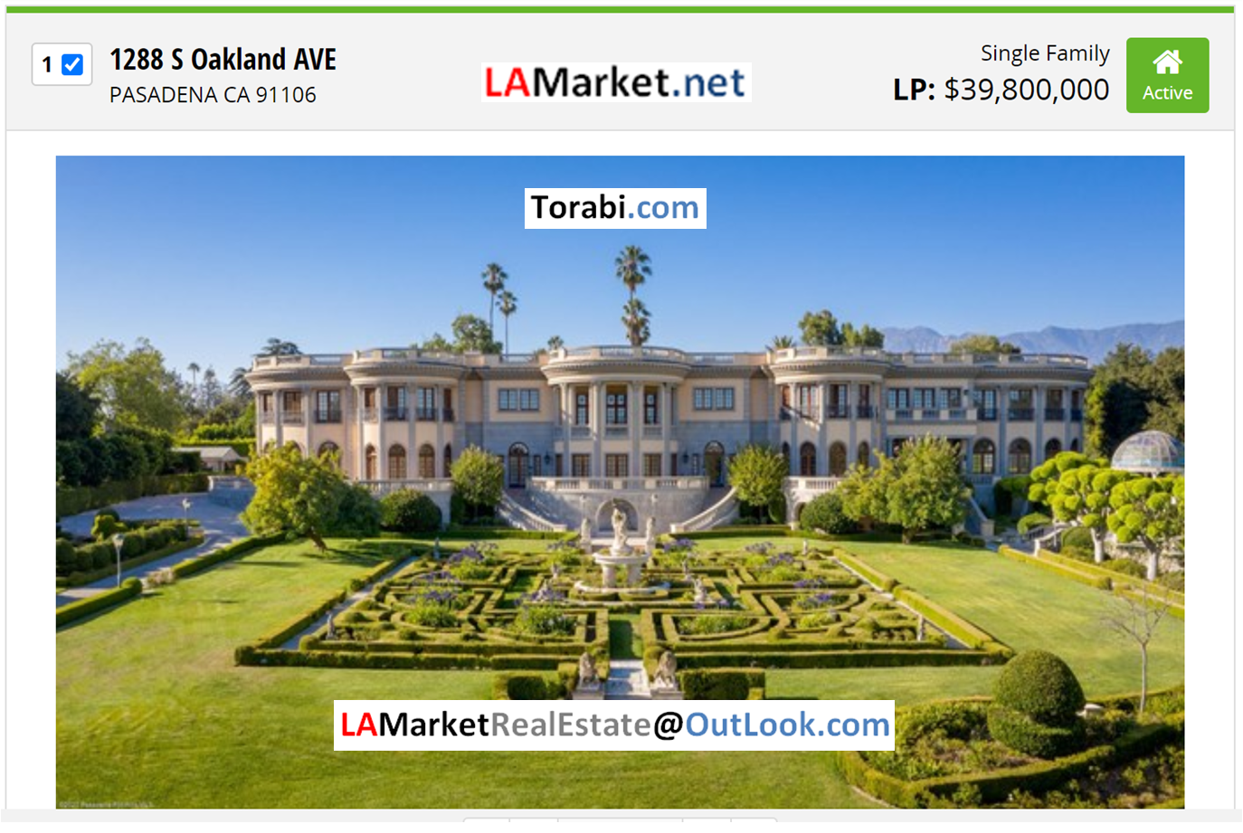 1288 S Oakland AVE PASADENA CA 91106 Selected by Ehsan Torabi Los Angeles Real Estate Broker and The Real Estate Analyst for Los Angeles Homes #losangeles